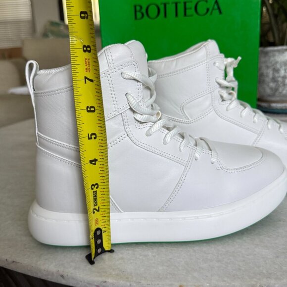 Bottega Veneta 730272 White Tennis Sneaker in Leather, Size 42 - Picture 8 of 13